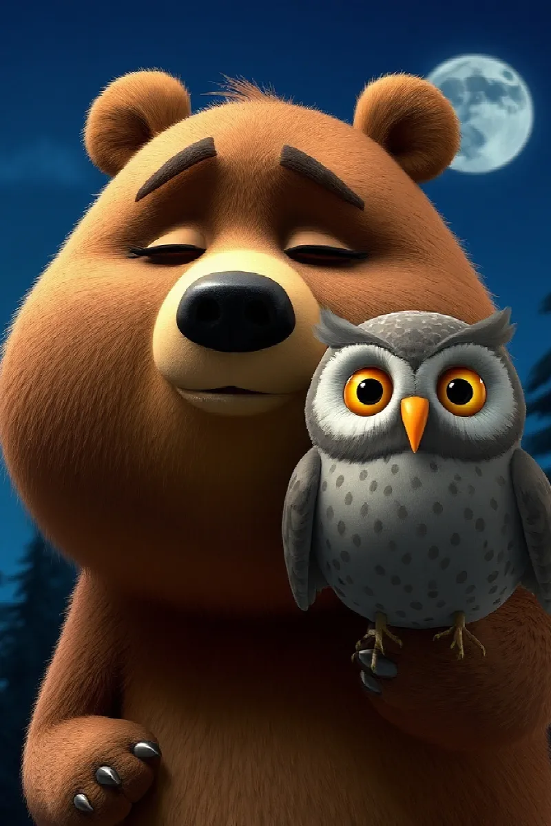 Picture 4 from the tale The Bear's Owl Friend