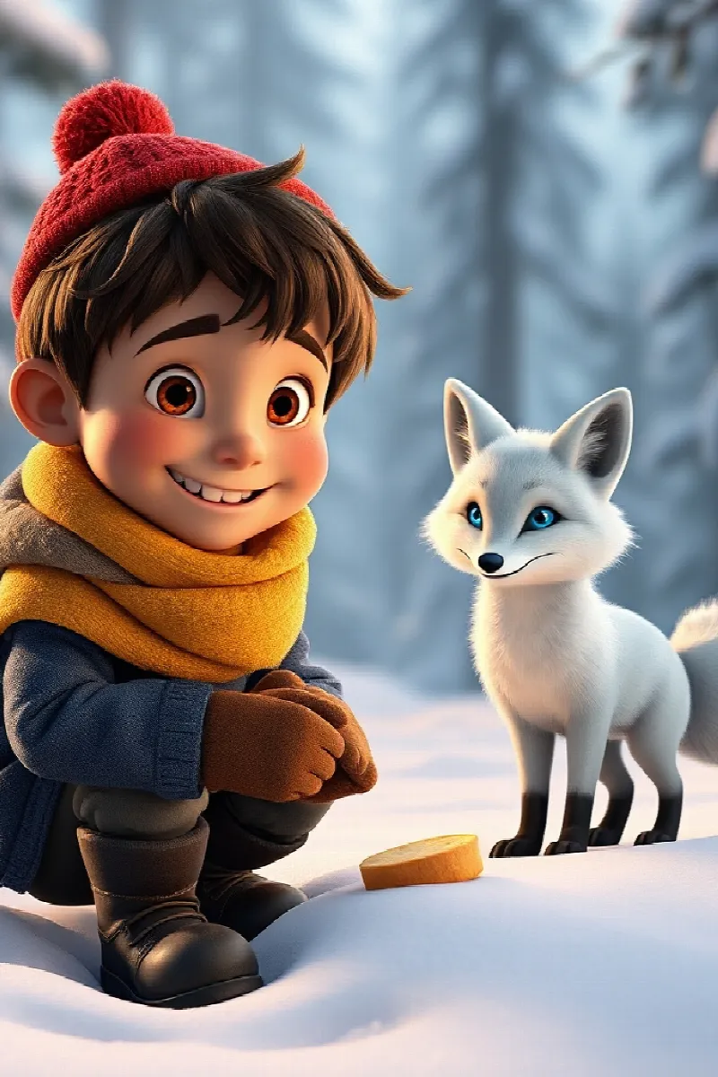 Picture 4 from the tale The Boy and the Silver Fox