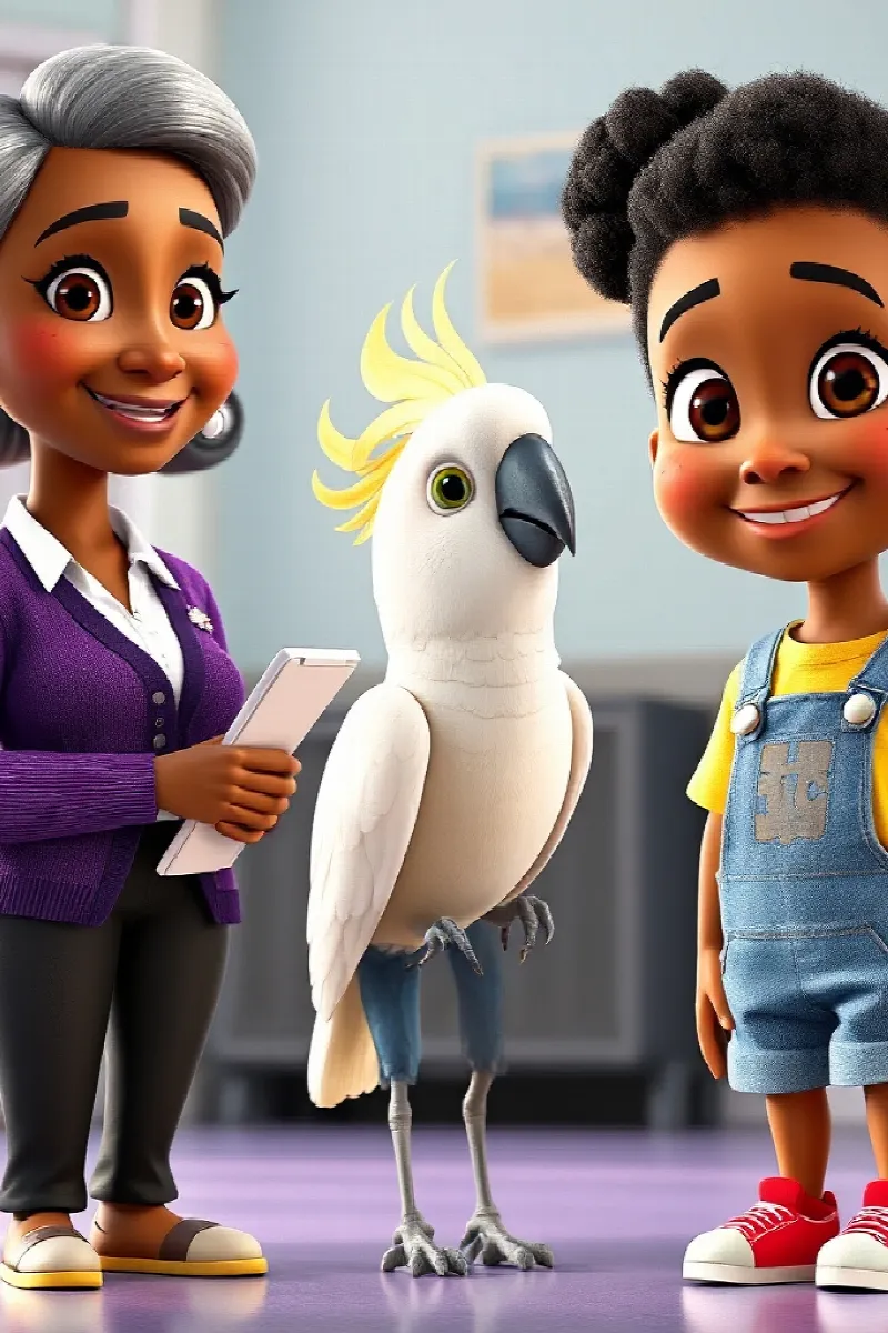 Picture 2 from the tale The Girl and the Rescue Cockatoo