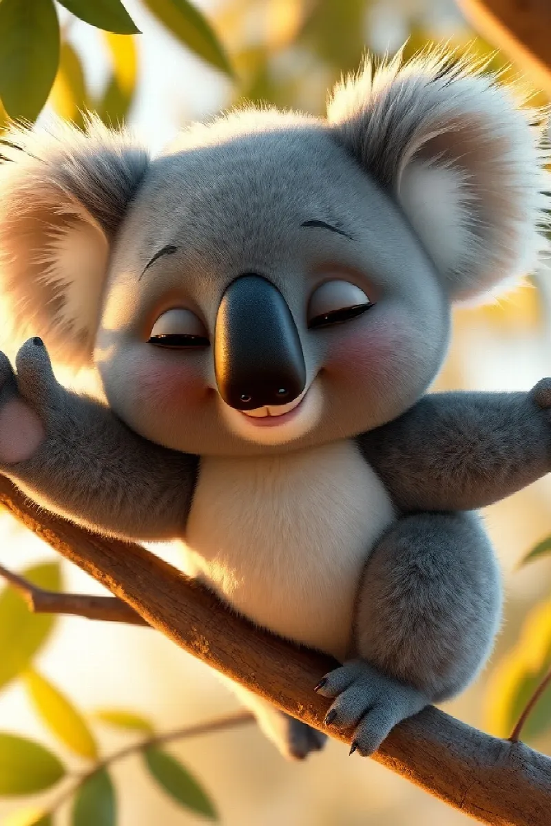 Picture 1 from the tale The Koala's Butterfly Friend