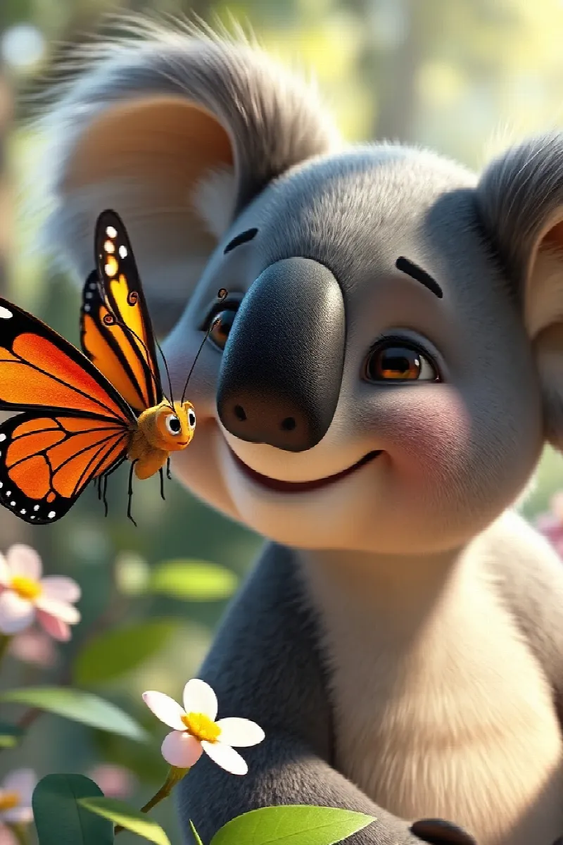 Picture 3 from the tale The Koala's Butterfly Friend