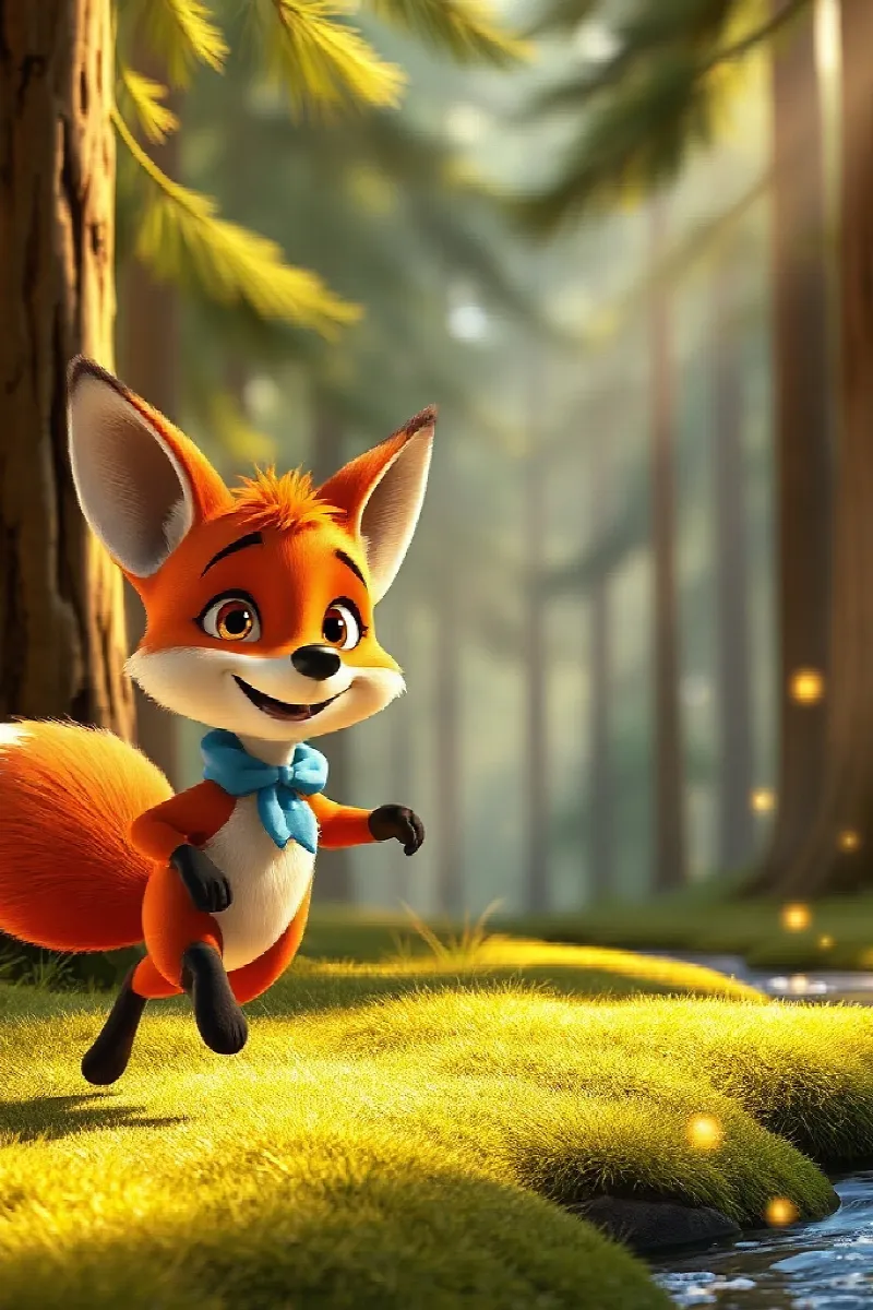 Picture 1 from the tale The Little Red Fox