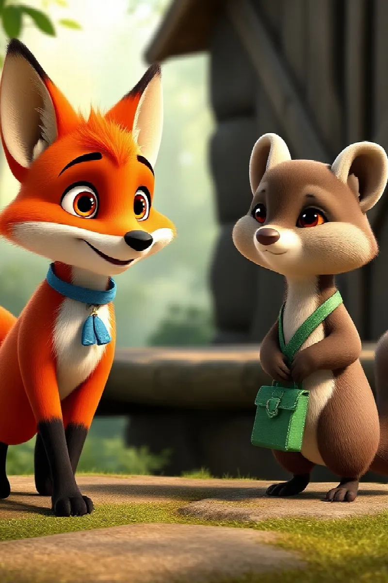 Picture 2 from the tale The Little Red Fox