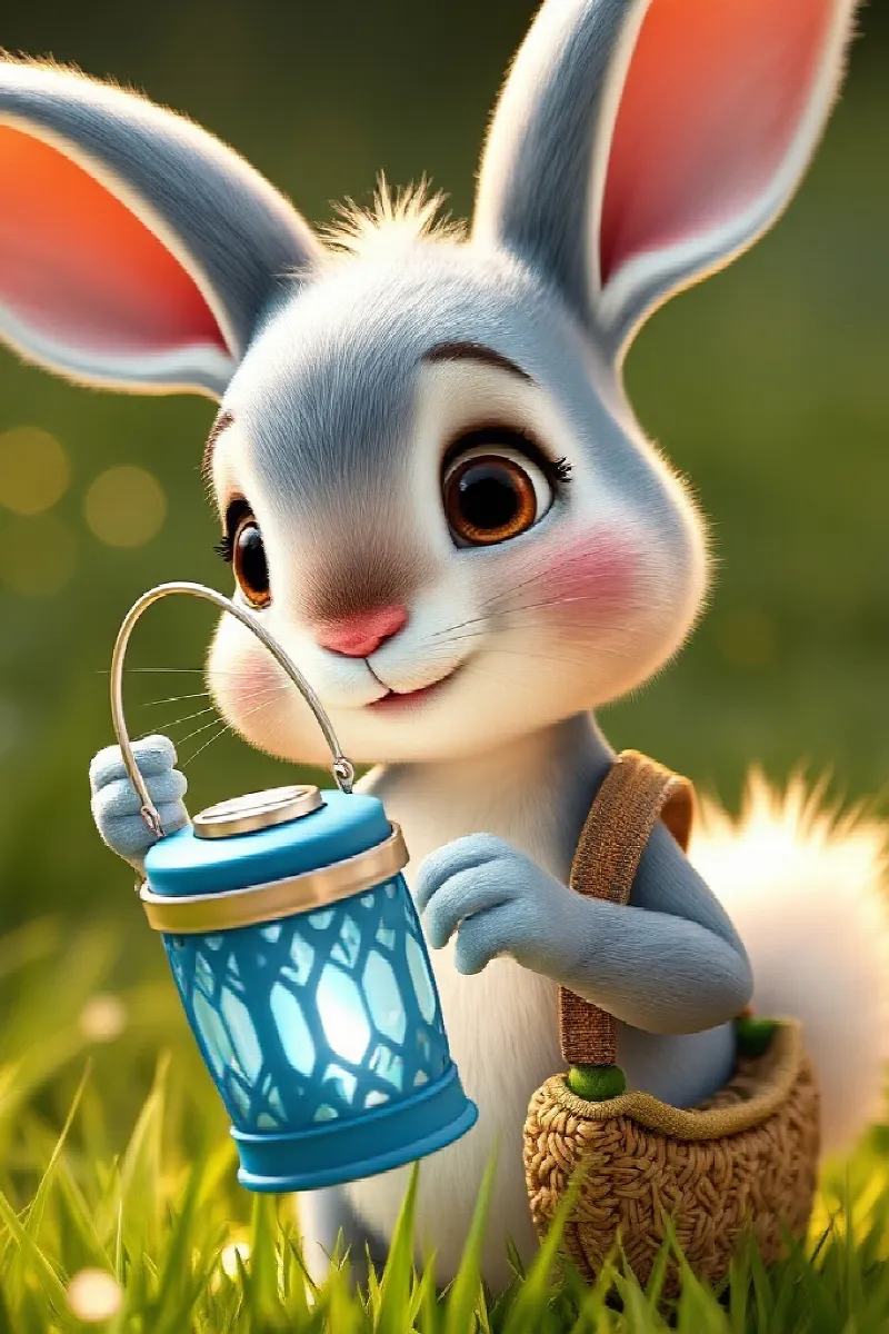 Picture 2 from the tale The Rabbit's Blue Lantern