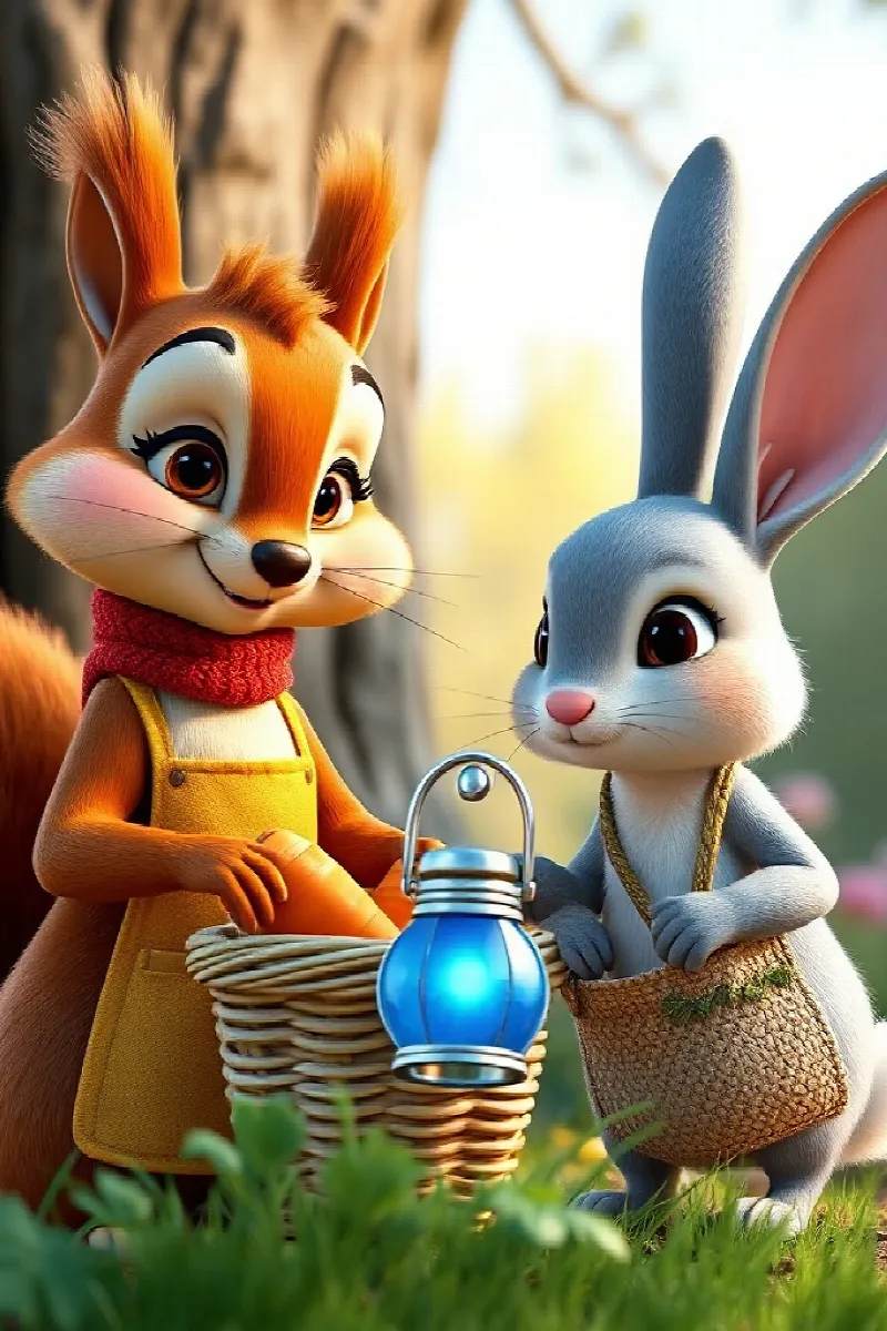Picture 3 from the tale The Rabbit's Blue Lantern