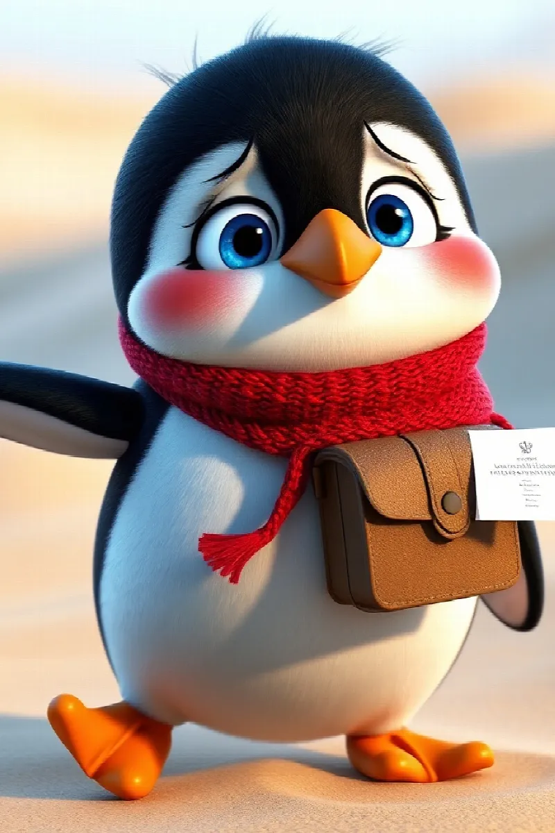Penguenin Kayıp Davetiyesi masalından 3. resim