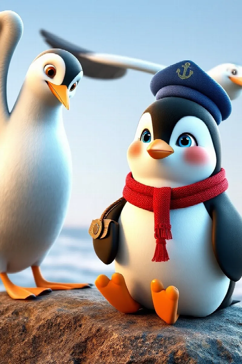 Penguenin Kayıp Davetiyesi masalından 4. resim