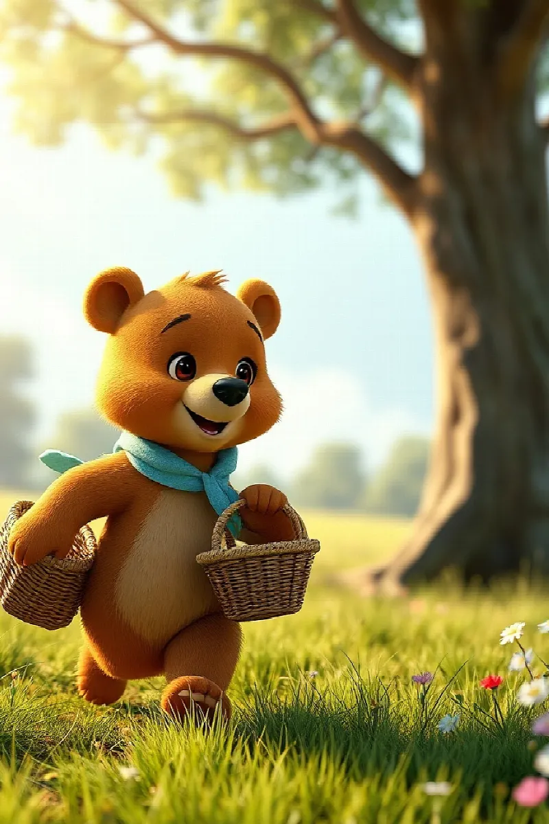 Picture 1 from the tale The Little Bear's Picnic
