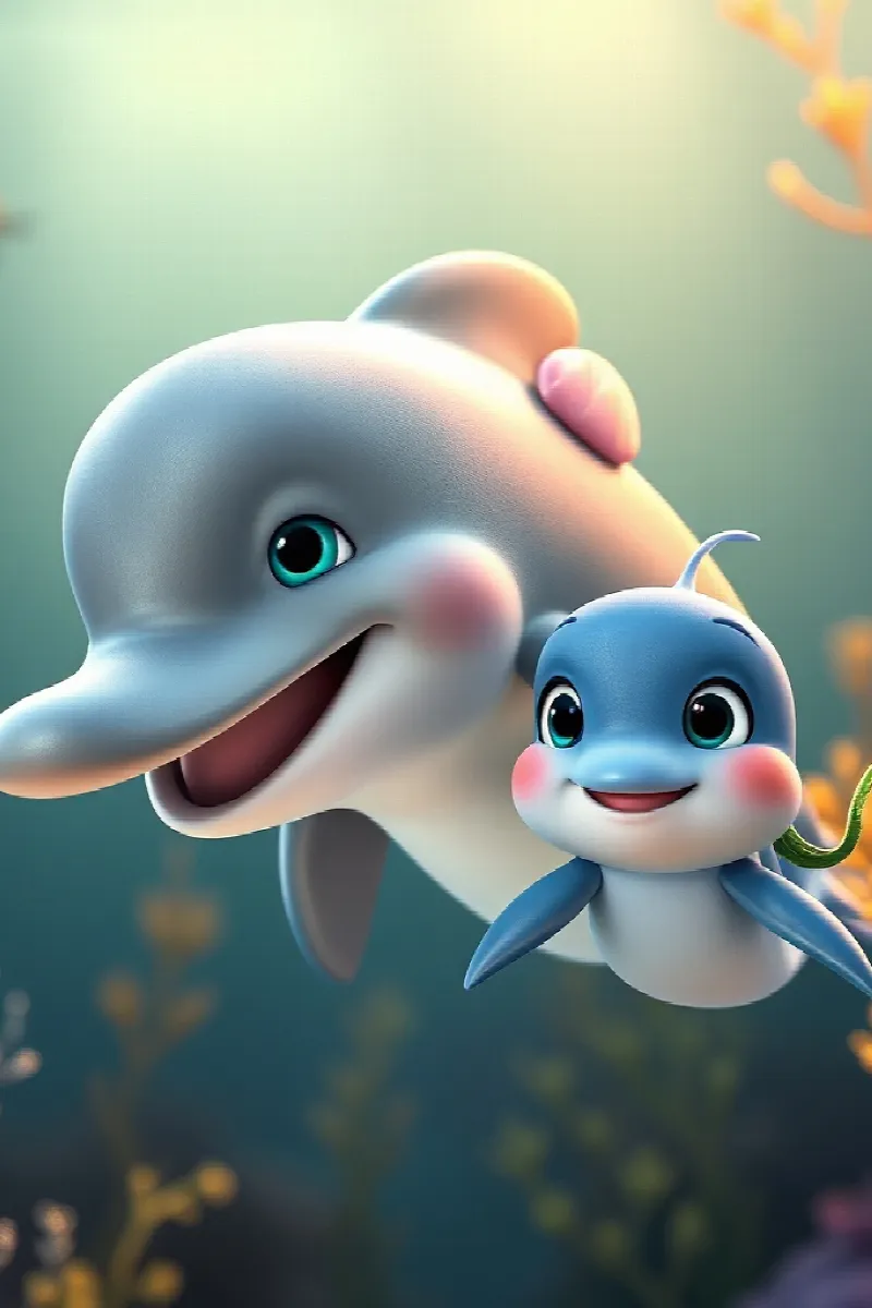 Picture 4 from the tale The Little Whale's Friend