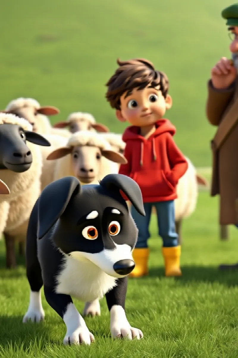 Picture 4 from the tale The Boy and the Sheepdog