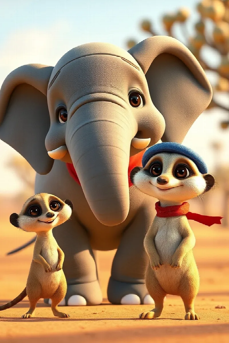 Picture 2 from the tale The Elephant's Blue Kite