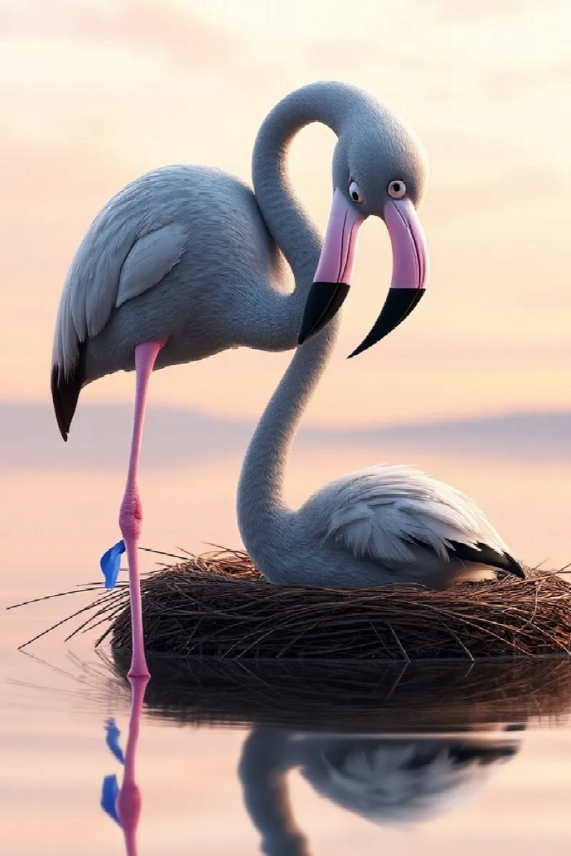 Picture 1 from the tale The Flamingo's Missing Pink