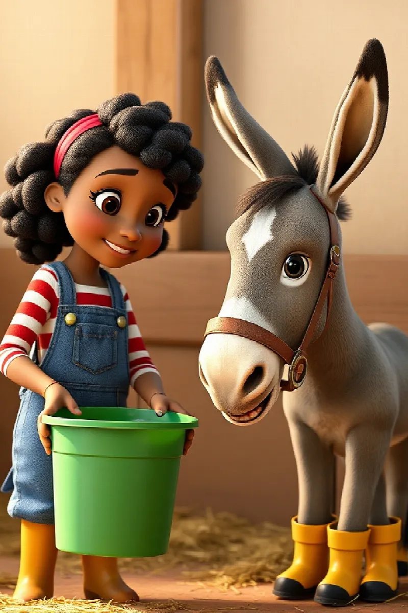 Picture 3 from the tale The Girl and the Donkey