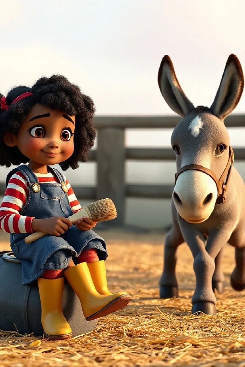 Picture 4 from the tale The Girl and the Donkey
