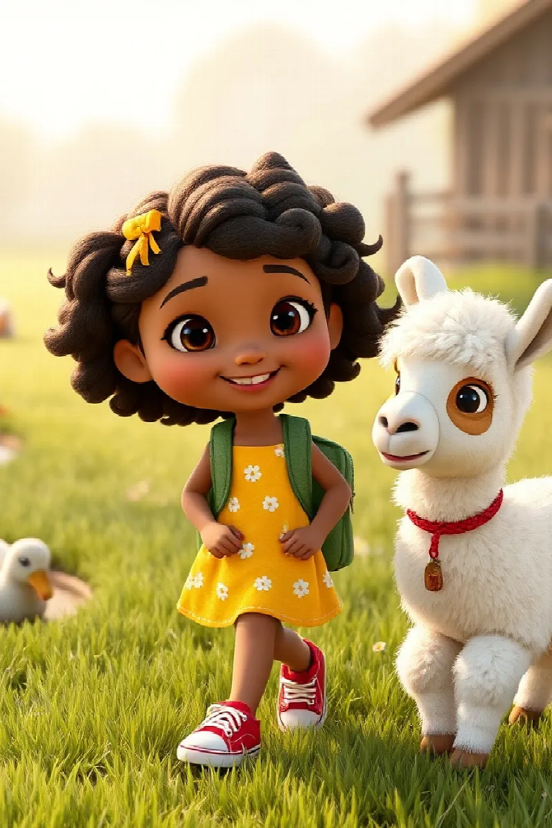 Picture 2 from the tale The Girl and the Little Alpaca