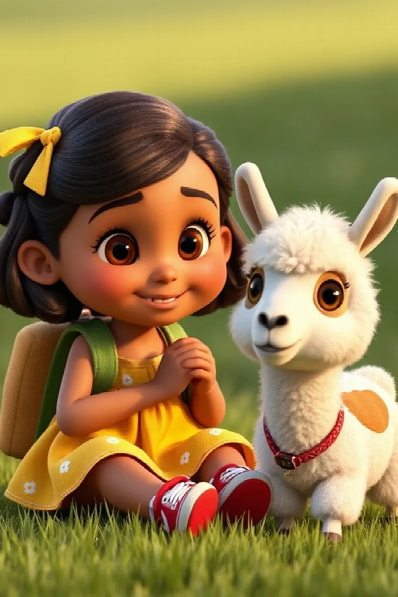 Picture 4 from the tale The Girl and the Little Alpaca