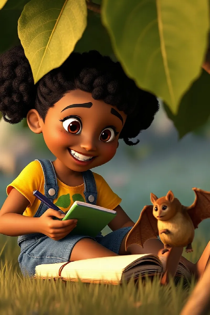 Picture 2 from the tale The Girl and the Little Bat