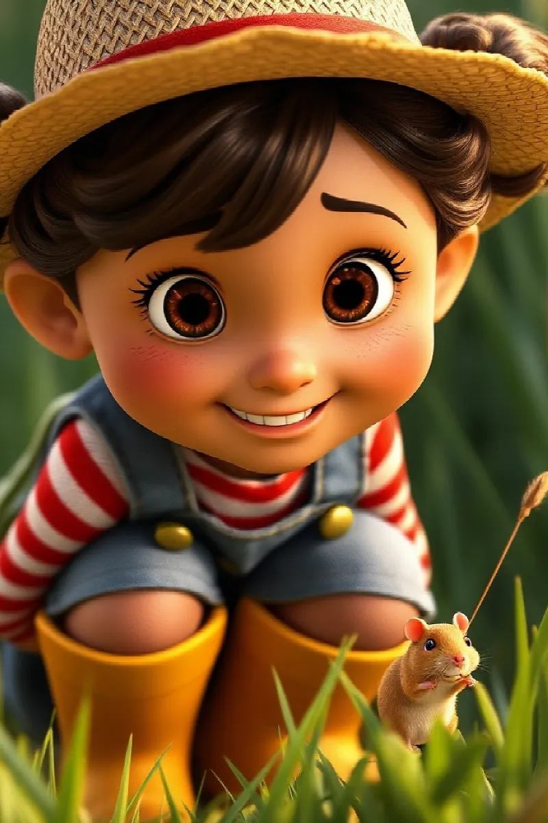 Picture 3 from the tale The Girl and the Little Mouse