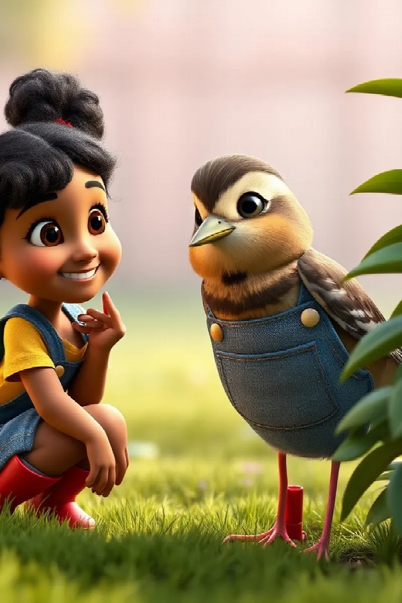 Picture 4 from the tale The Girl and the Sparrow