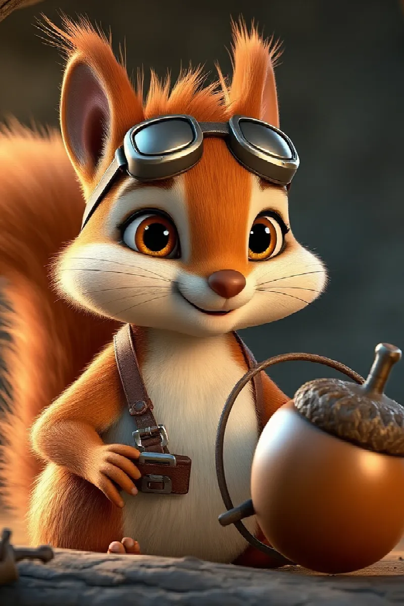 Picture 3 from the tale The Squirrel's Flying Acorn