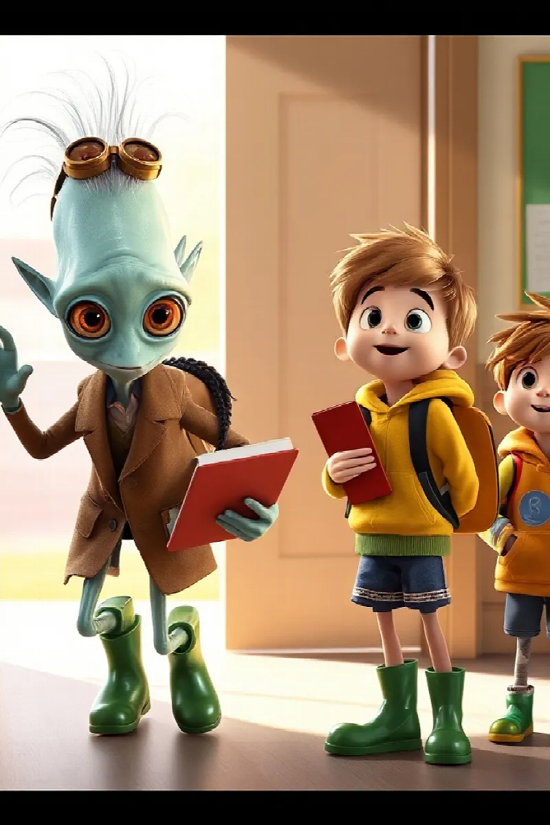 Picture 1 from the tale The Teacher from Planet Puddle