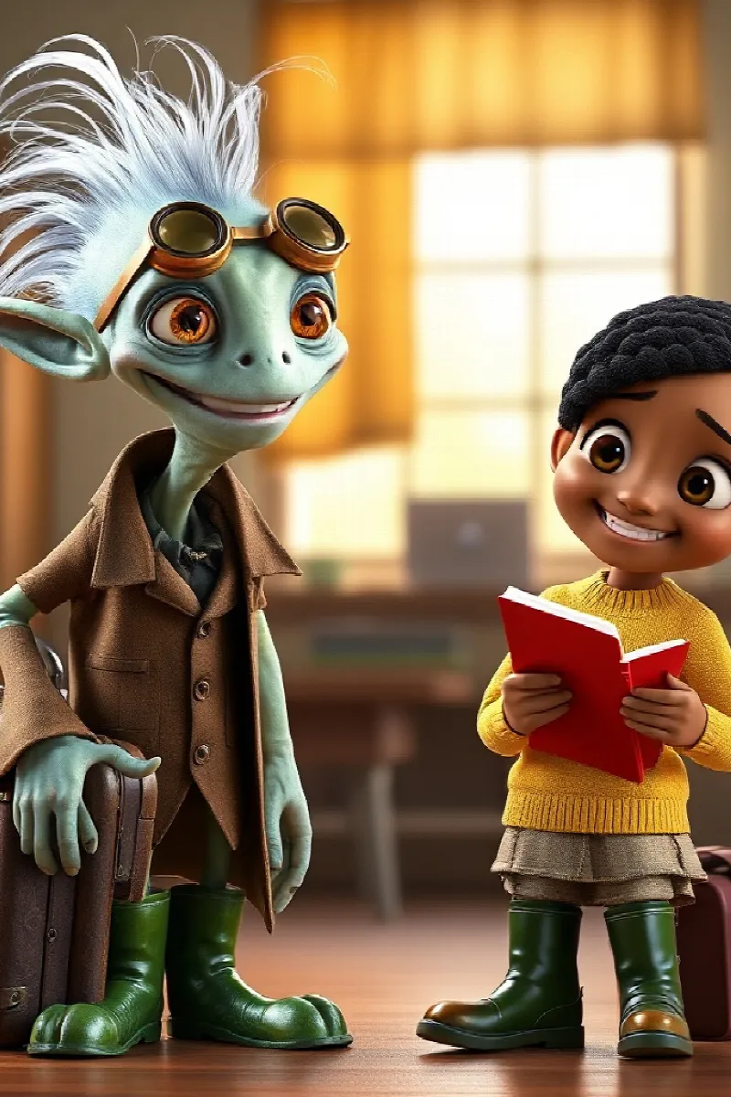 Picture 2 from the tale The Teacher from Planet Puddle