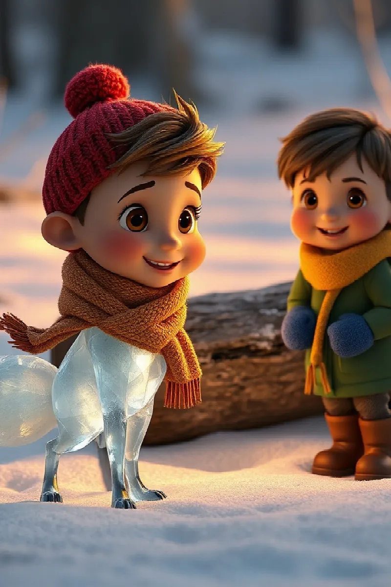Çocuk ve Kristal Tilki masalından 3. resim
