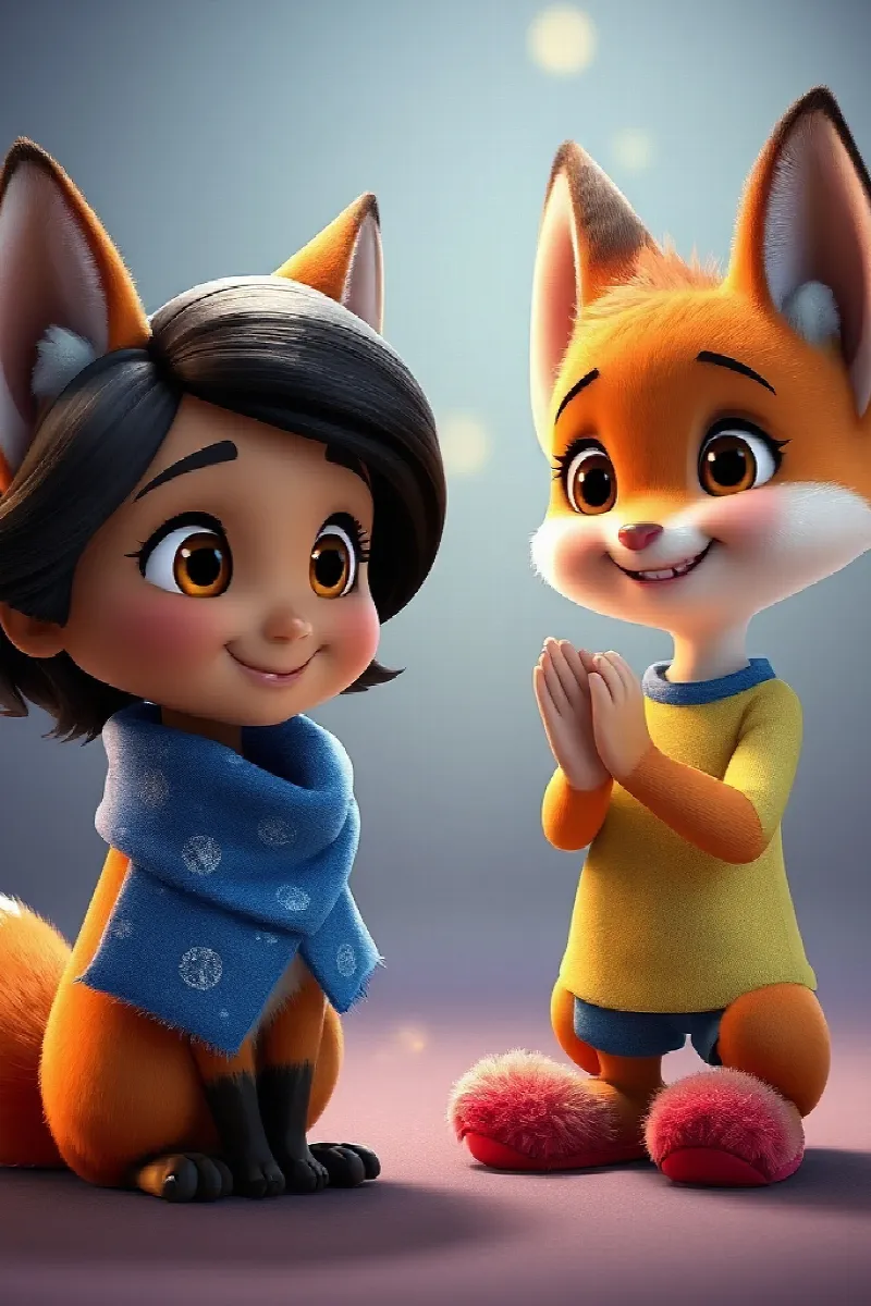 Kız ve Rüya Tilkisi masalından 3. resim
