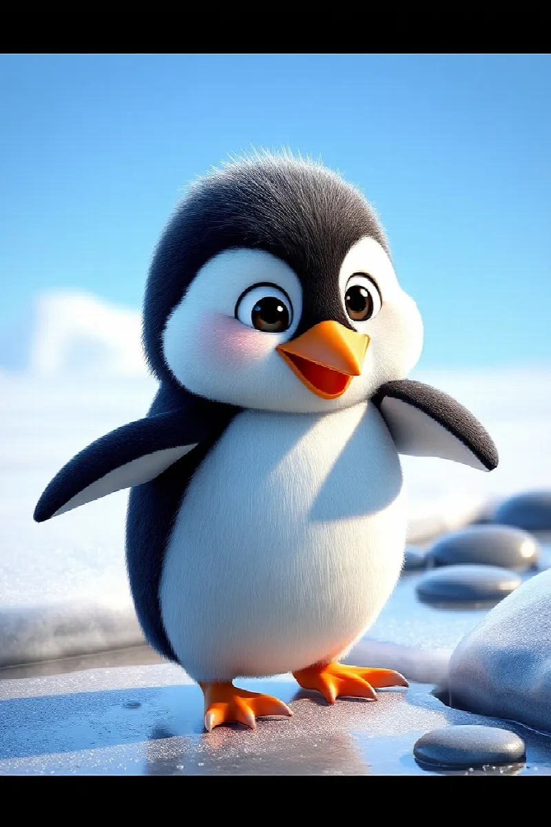 Penguenin Gizli Mesajı masalından 1. resim