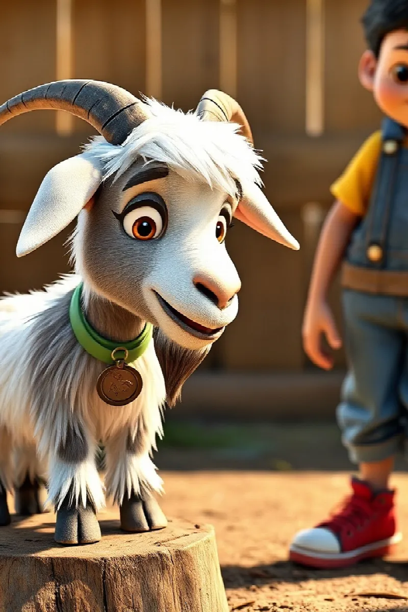 Picture 3 from the tale The Boy and the Rescue Goat