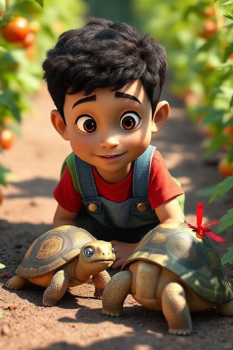 Picture 1 from the tale The Boy and the Tortoise