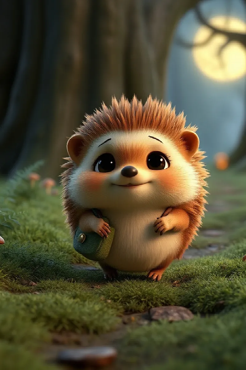 Picture 2 from the tale The Hedgehog and the Moon Baker