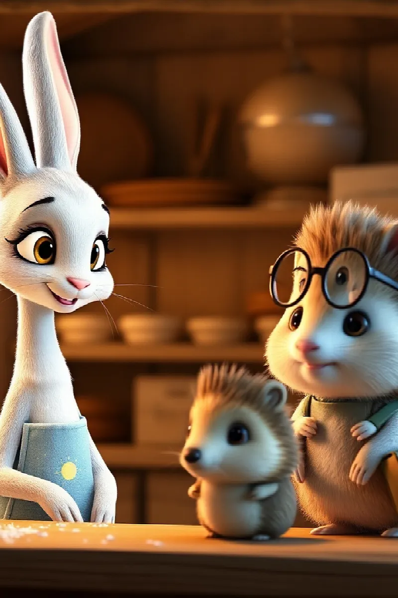 Picture 3 from the tale The Hedgehog and the Moon Baker