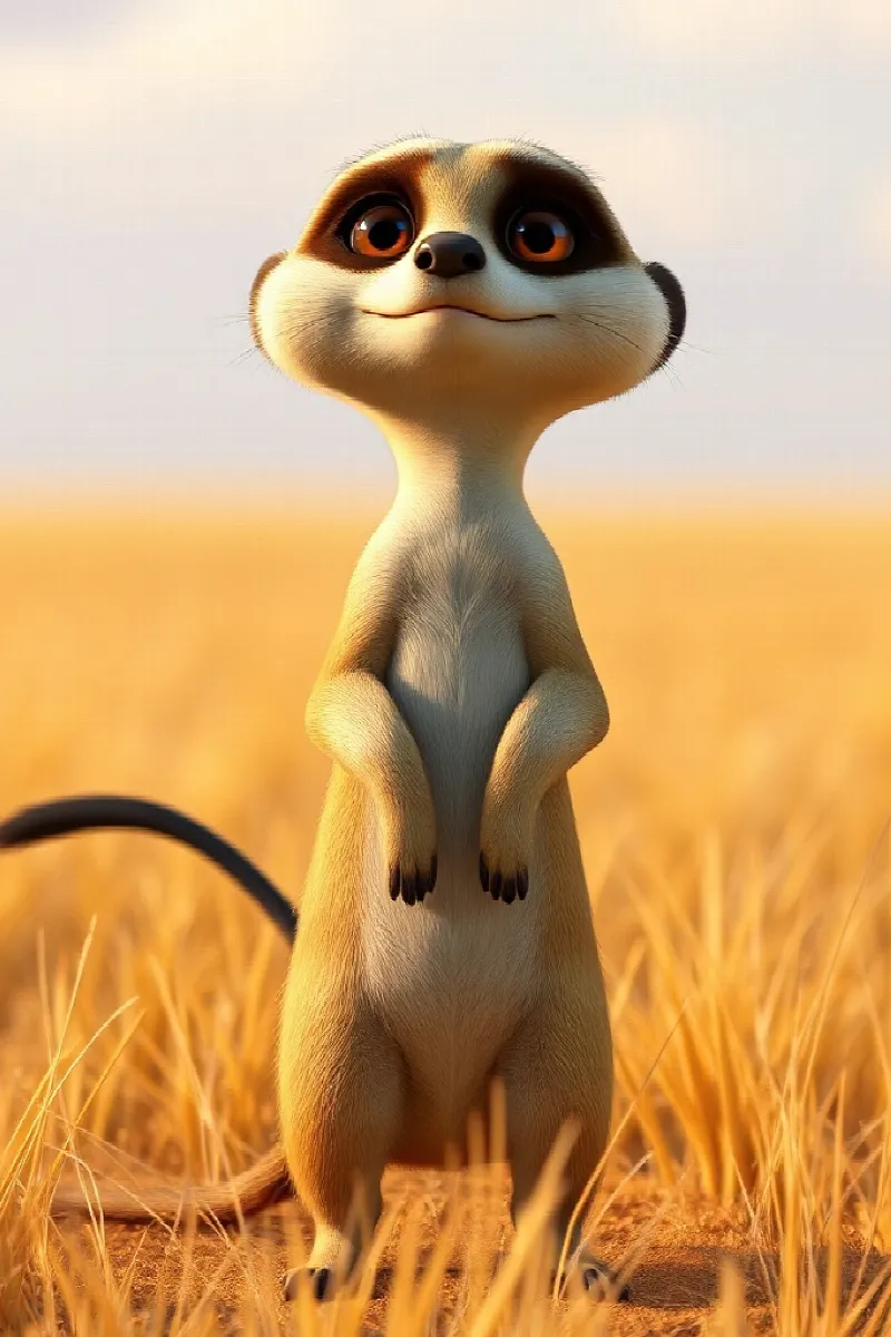 Picture 1 from the tale The Little Meerkat's Friend