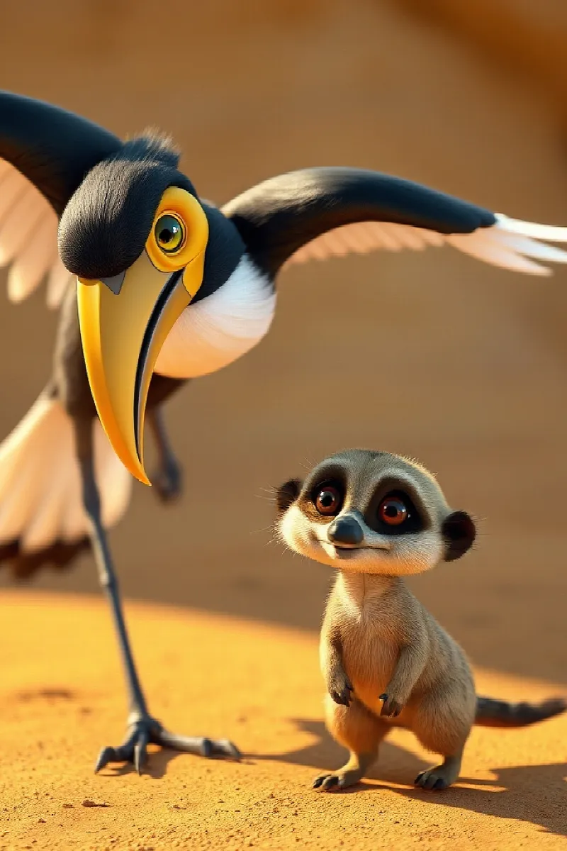 Picture 2 from the tale The Little Meerkat's Friend