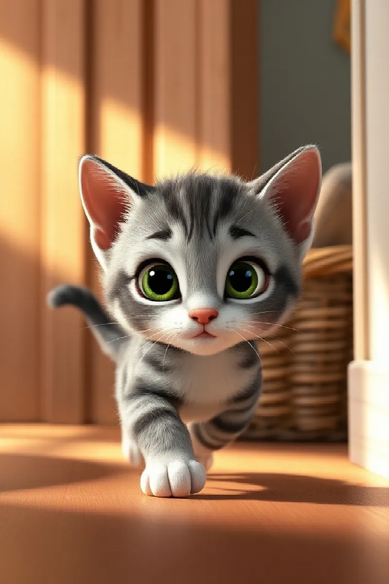 Kız ve Küçük Kedi masalından 2. resim