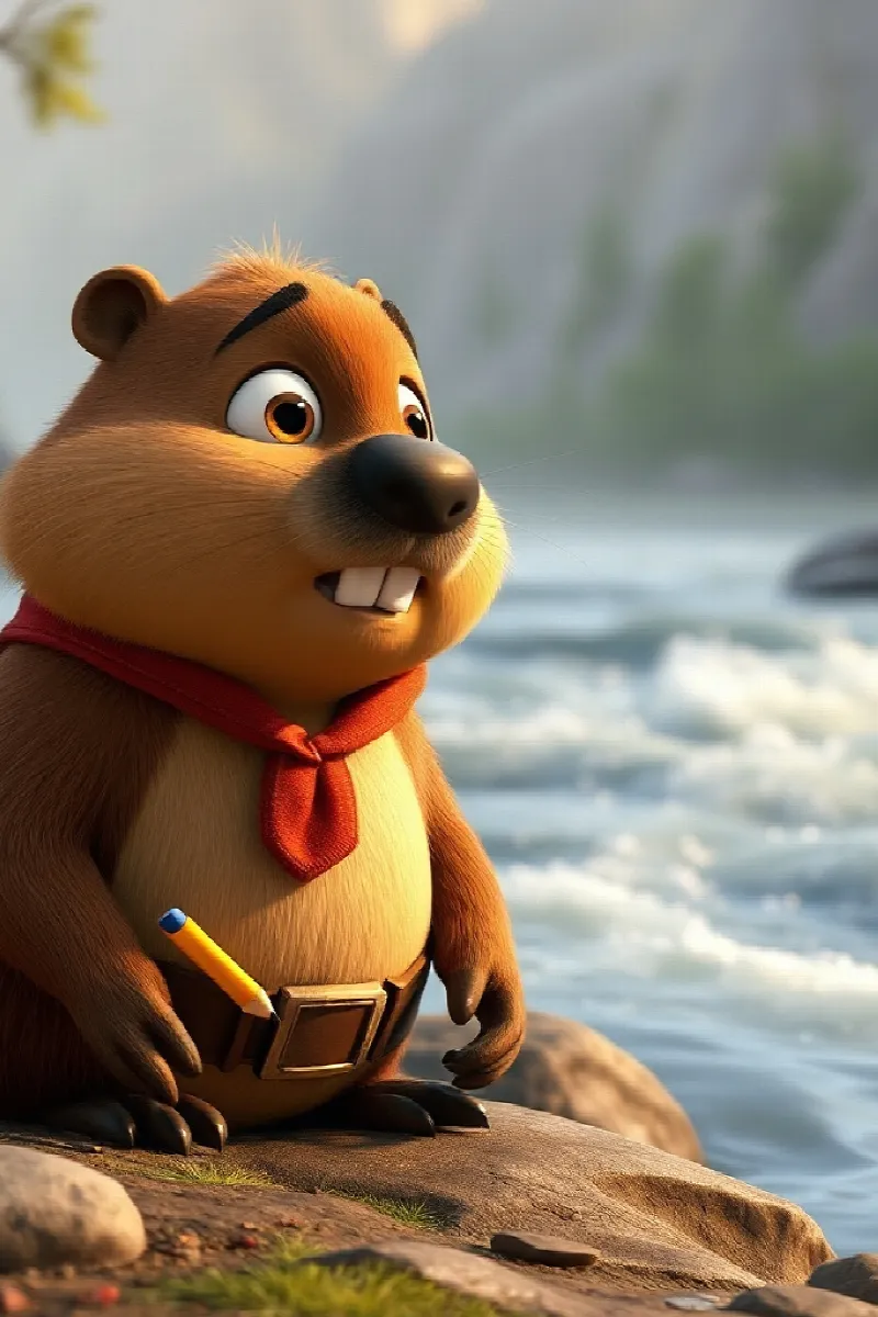 Picture 1 from the tale The Beaver's Magic Pencil