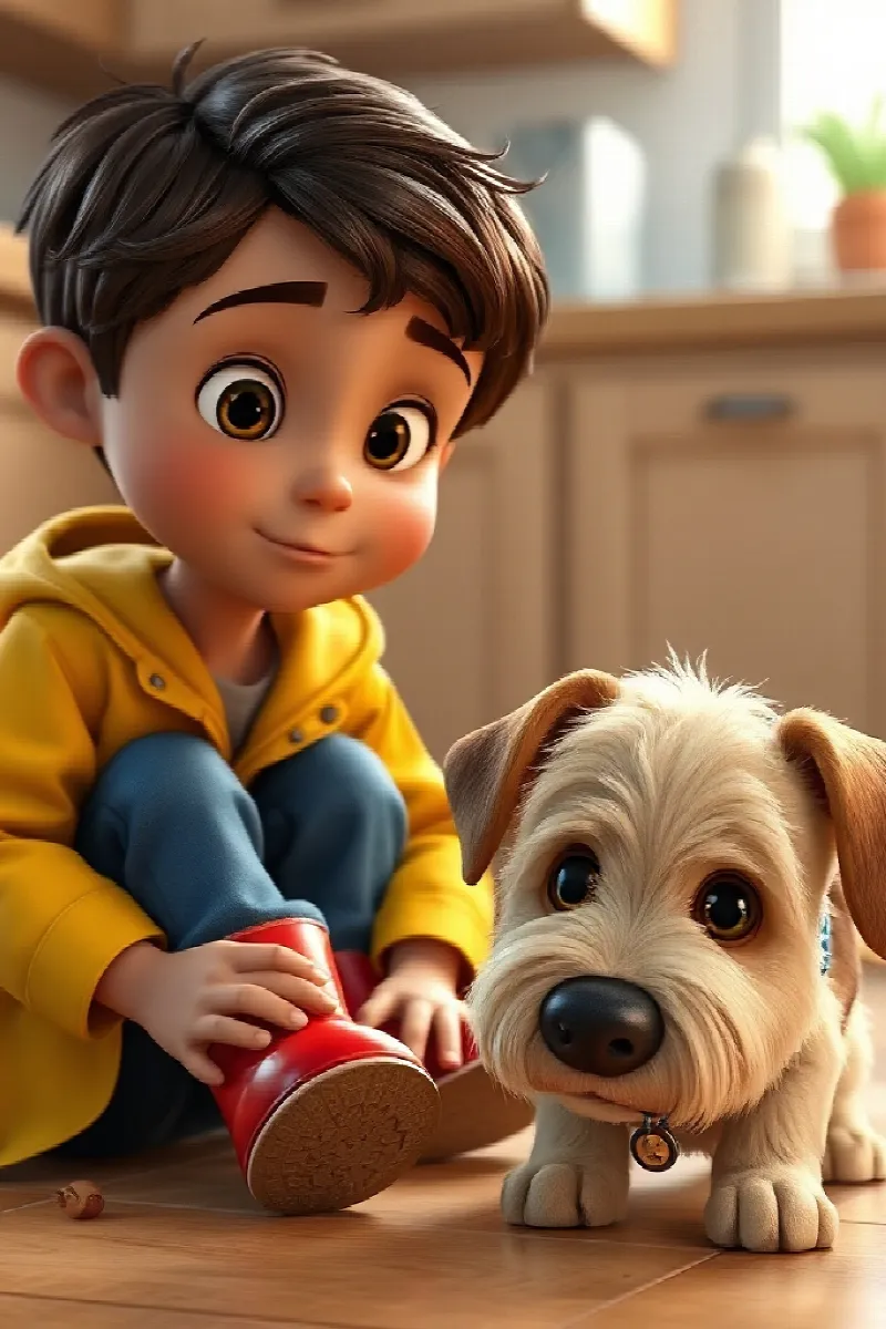 Picture 3 from the tale The Boy and the Rescue Dog