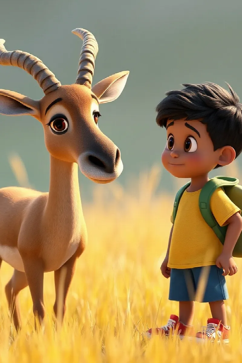 Picture 2 from the tale The Boy and the Saiga