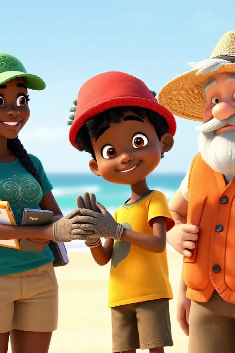 Picture 4 from the tale The Boy and the Sea Turtle