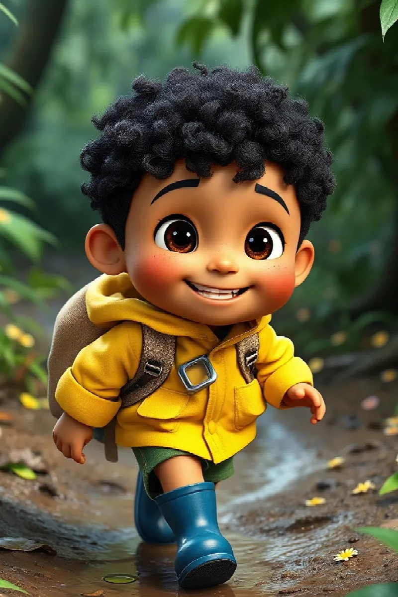 Picture 1 from the tale The Boy and the Tree Frog