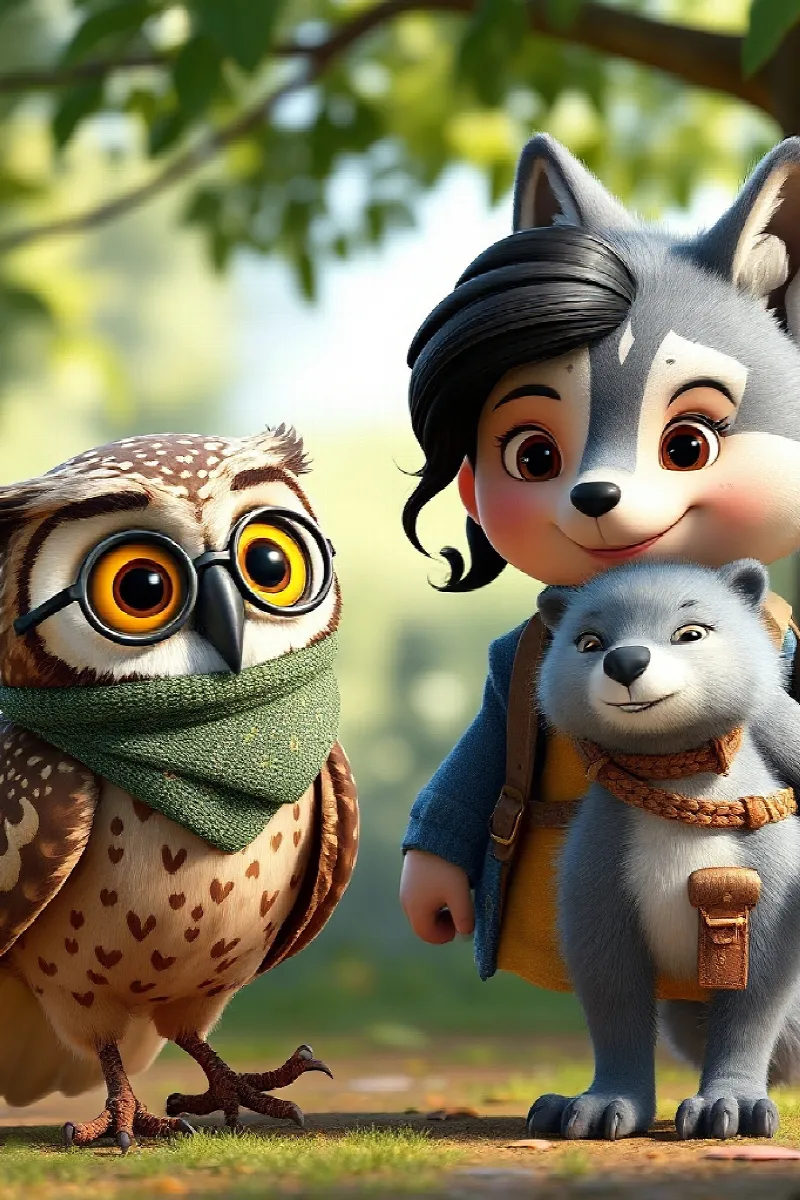 Picture 3 from the tale The Girl and the Little Wolf