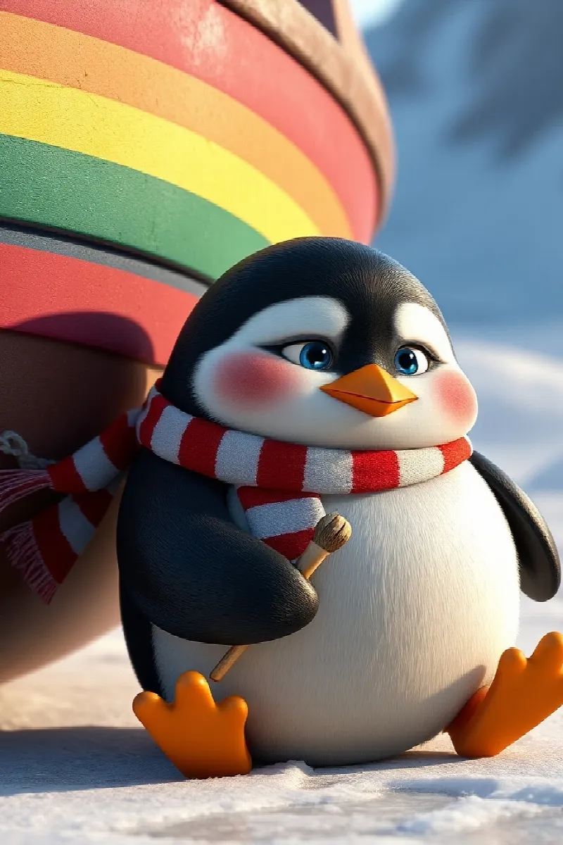 Penguenin Gökkuşağı Kayığı masalından 4. resim