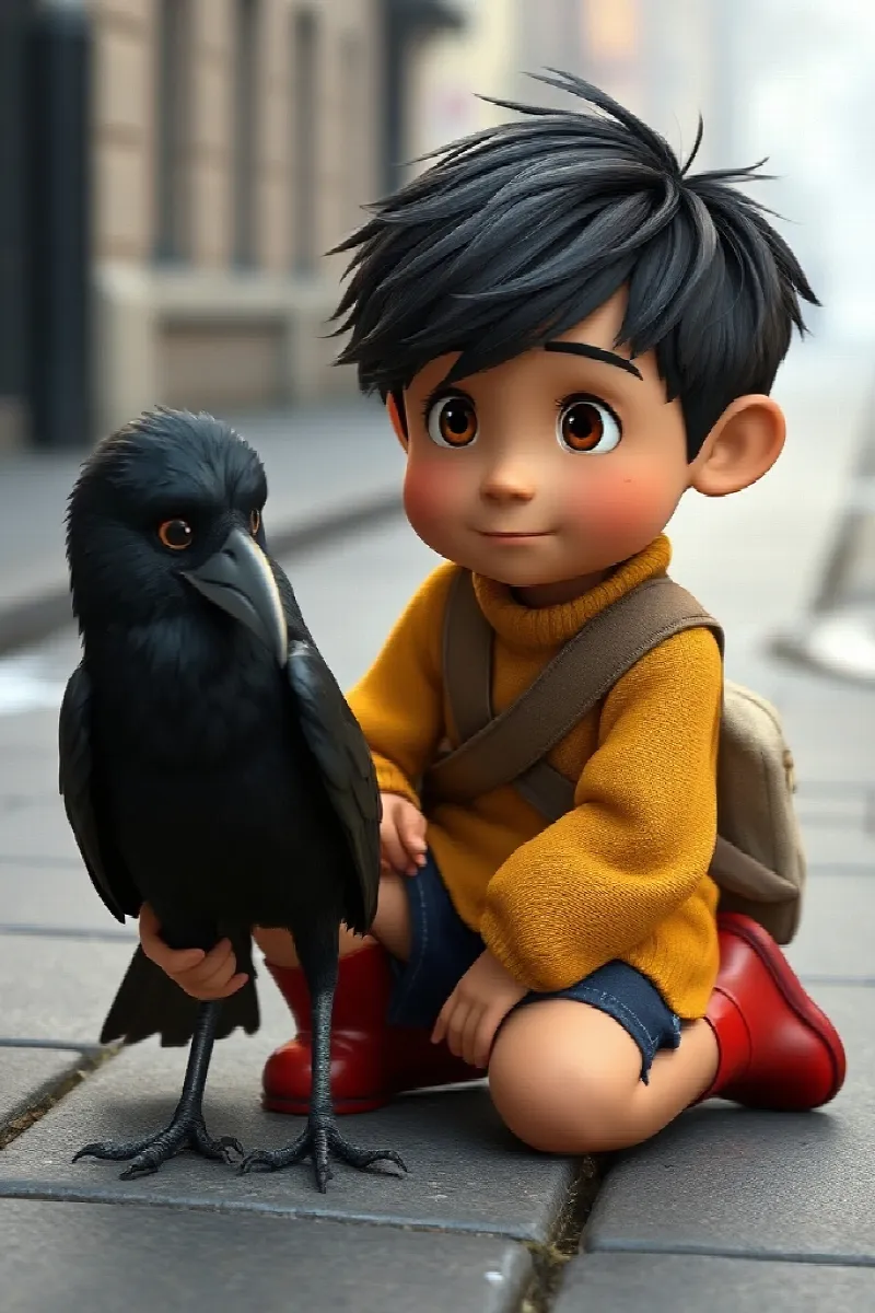 Picture 2 from the tale The Boy Who Understood Crows
