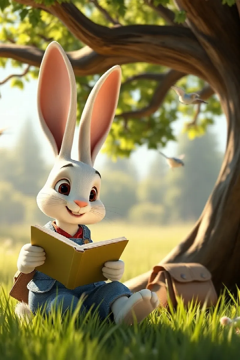 Picture 1 from the tale The Little Rabbit's Library