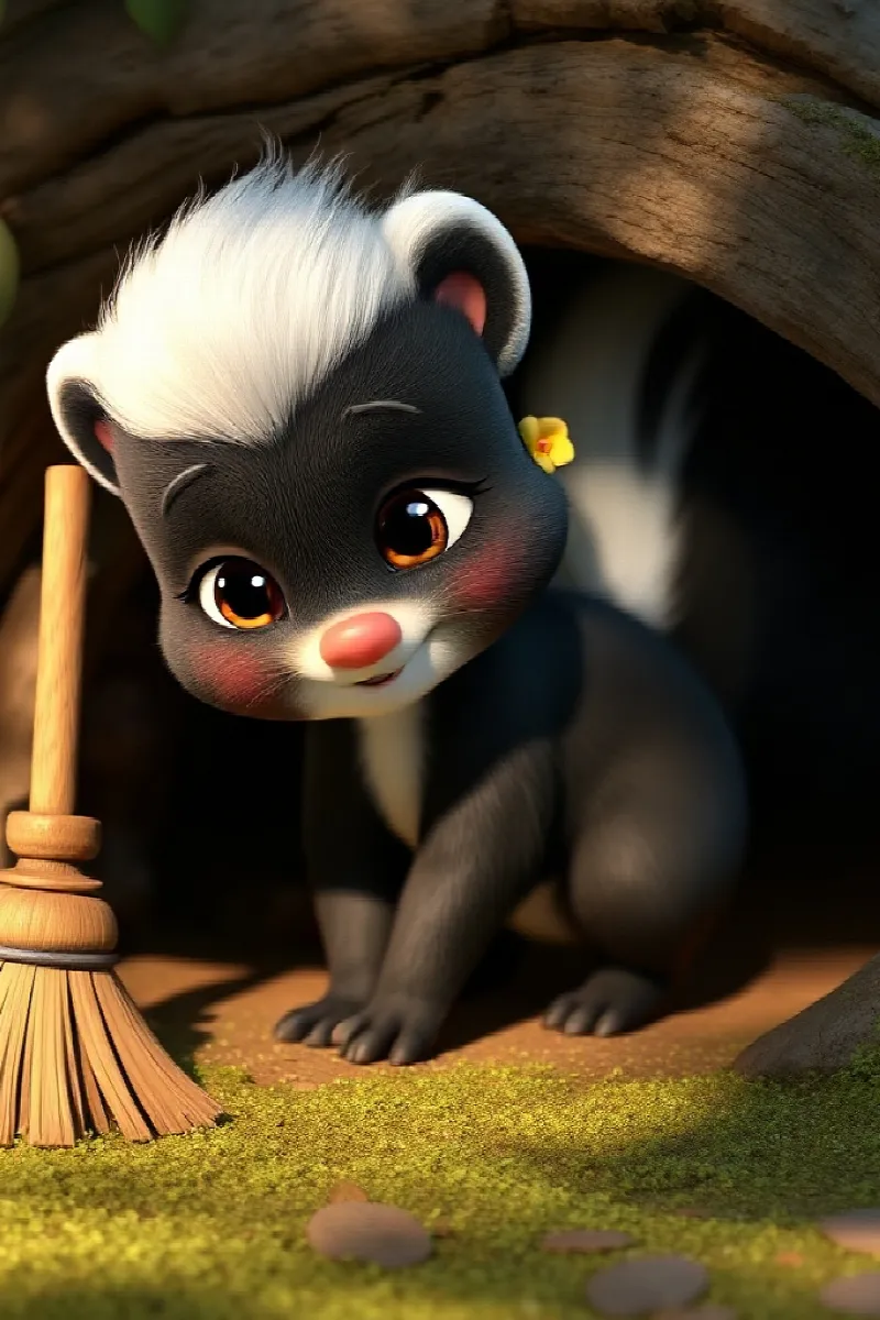 Picture 2 from the tale The Raccoon and the Skunk
