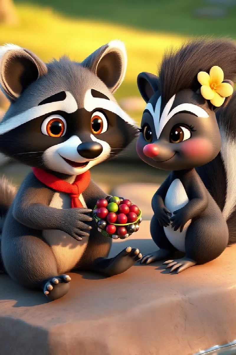 Picture 4 from the tale The Raccoon and the Skunk