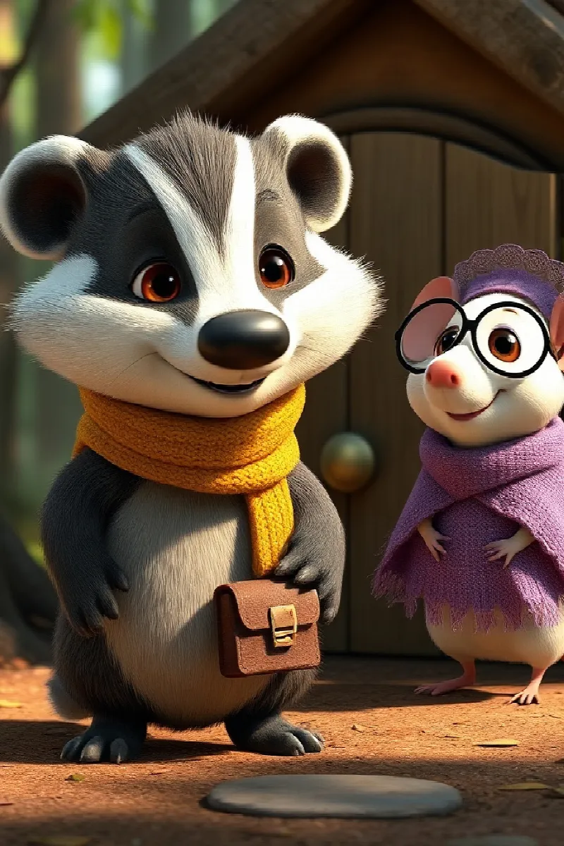 Picture 4 from the tale The Badger's Birthday Clock