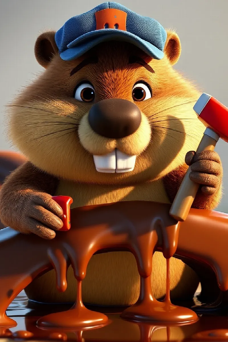 Picture 4 from the tale The Beaver's Chocolate Bridge