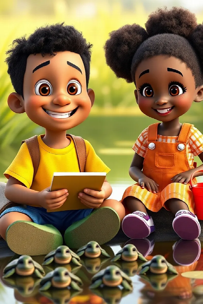 Picture 2 from the tale The Boy and the Little Turtle
